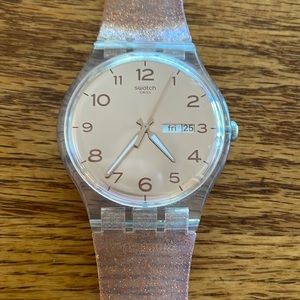 Rose Gold Glitter Swatch